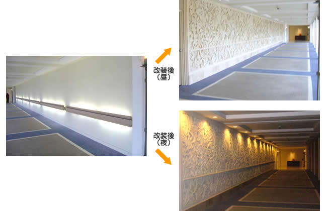 渡り廊下デコレーション工事
